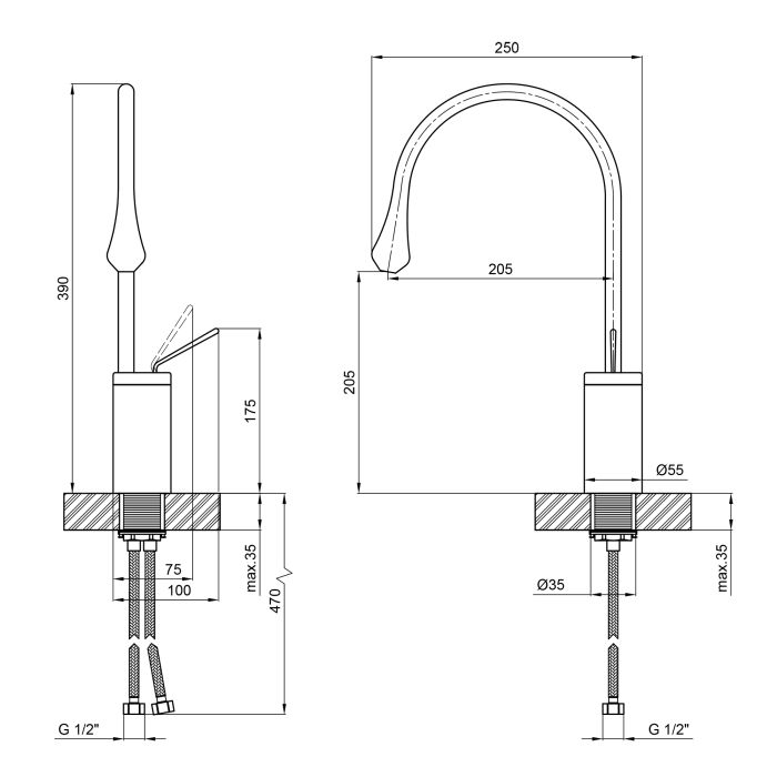 Змішувач для раковини Qtap Virgo 1066H103B